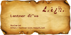 Lentner Éva névjegykártya