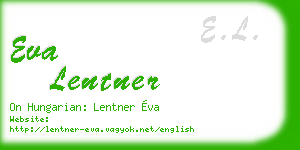 eva lentner business card