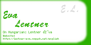 eva lentner business card